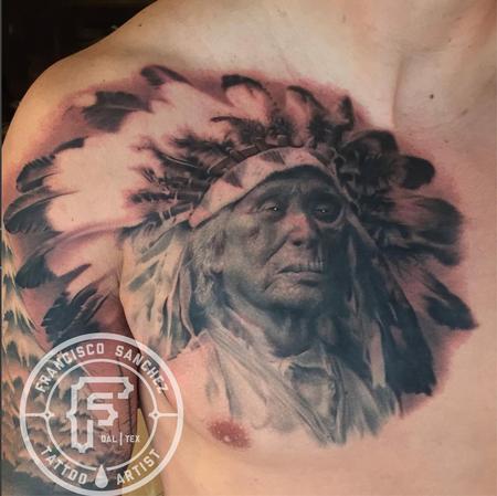Tattoos - Realistic Native American Tattoo - 130805
